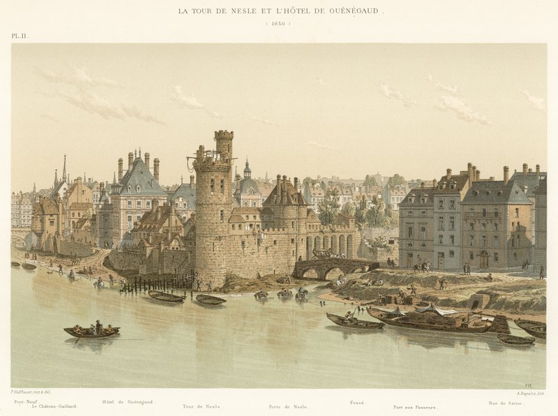 Nesle Tower和Hotel de Guenegaud，1650 作者 法语学校