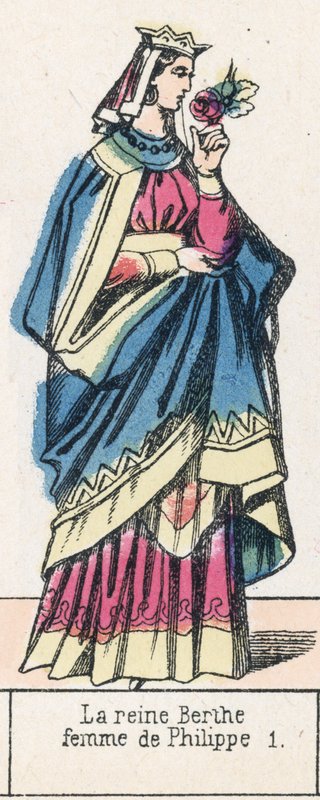 菲利普一世之妻贝尔特王后（彩色版画） 作者 法语学校