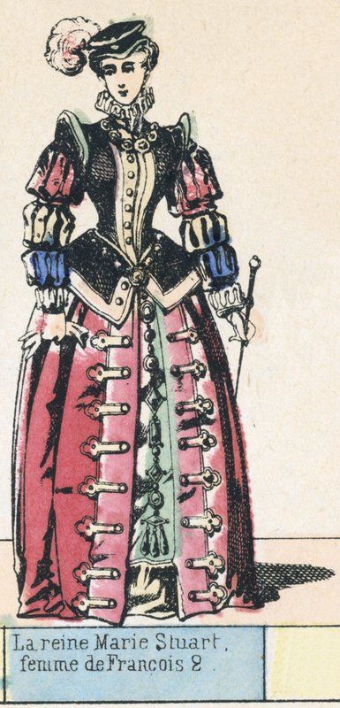 La reine Marie Stuart, femme de Francois 2 (coloured engraving) 作者 法语学校
