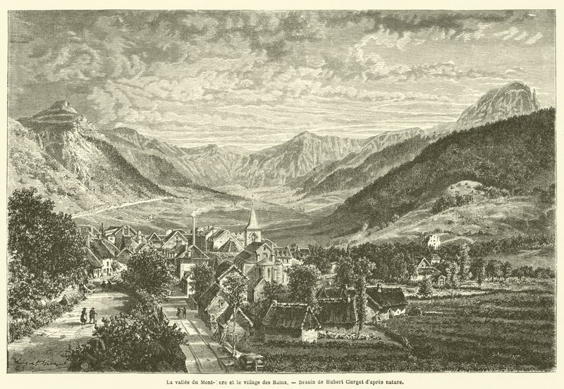 La vallee du Mont-Dore et le village des Bains (engraving) 作者 法语学校