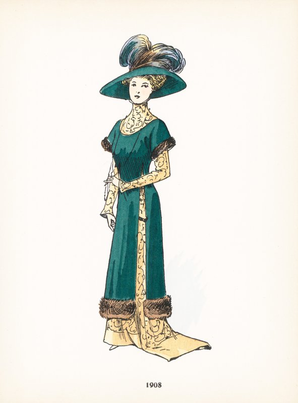 女士时装，1908年 作者 法语学校