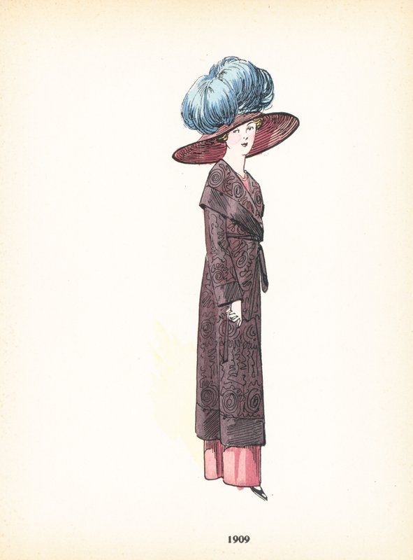 女士时装，1909年 作者 法语学校