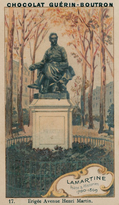 Lamartine，Poet＆Historian，1790-1869，Erigee Avenue Henri Martin 作者 法语学校