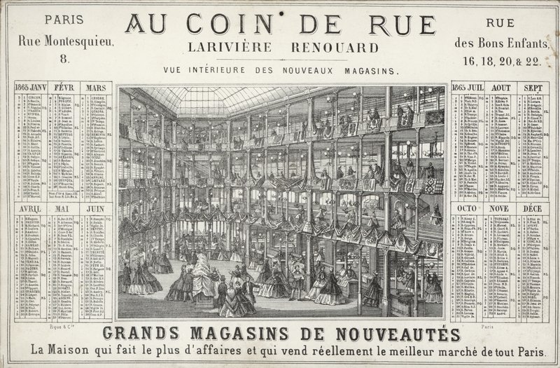 Lariviere Renouard百货公司，巴黎（石印）。 作者 法语学校