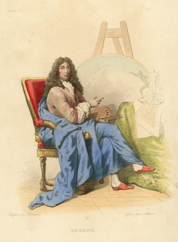 Le Brun (coloured engraving) 作者 法语学校