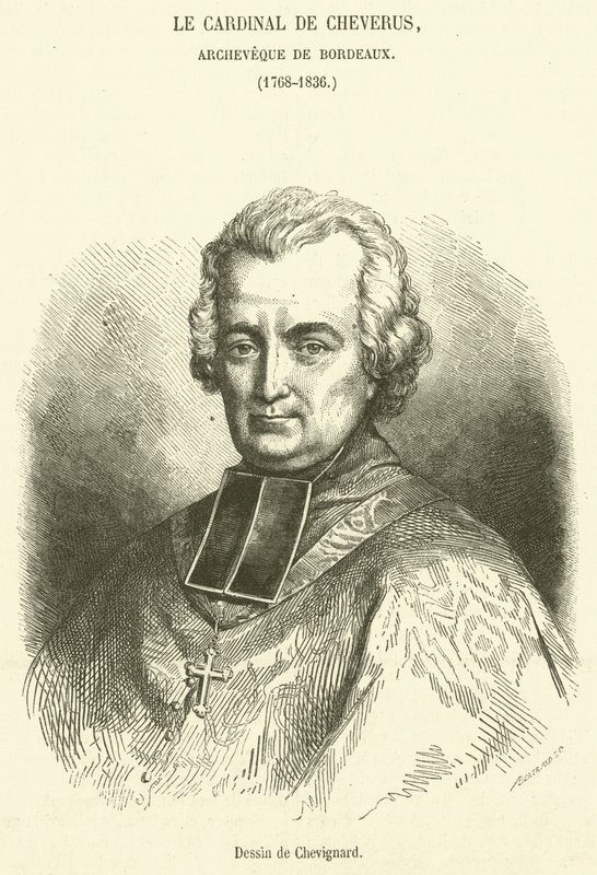 Cardinal de Cheverus, Archeveque de Bordeaux (雕刻) 作者 法语学校