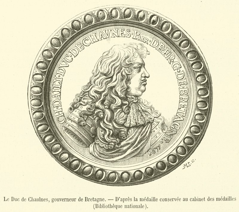 Chaulnes 公爵，布列塔尼总督（版画） 作者 法语学校