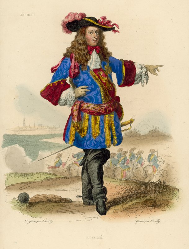 Le Grand Conde (coloured engraving) 作者 法语学校