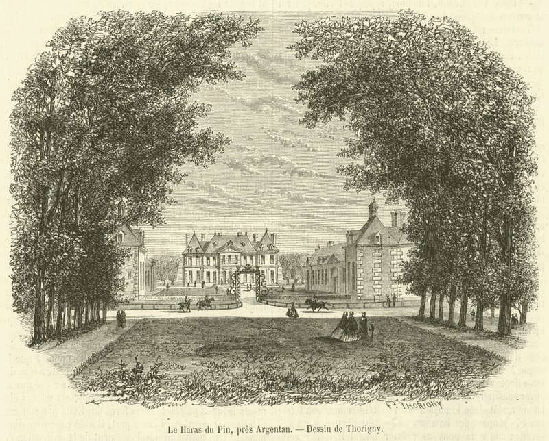 Haras du Pin，靠近 Argentan（雕刻） 作者 法语学校
