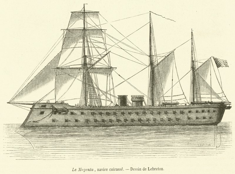 Le Magenta，装甲船（雕刻） 作者 法语学校