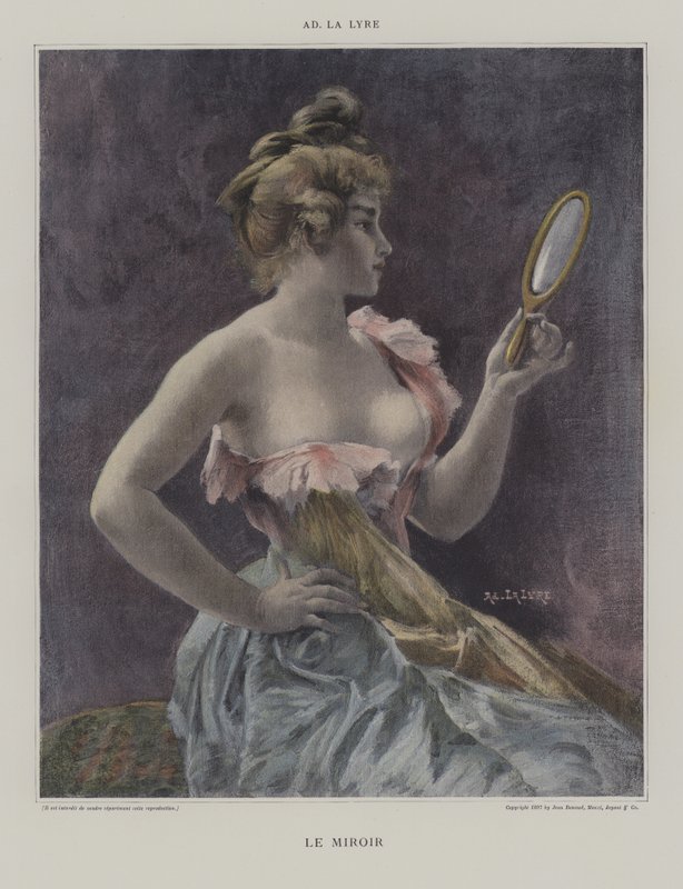 Le Miroir（镜子）（彩色石版画） 作者 法语学校