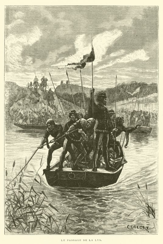 Le Passage de la Lys (engraving) 作者 法语学校