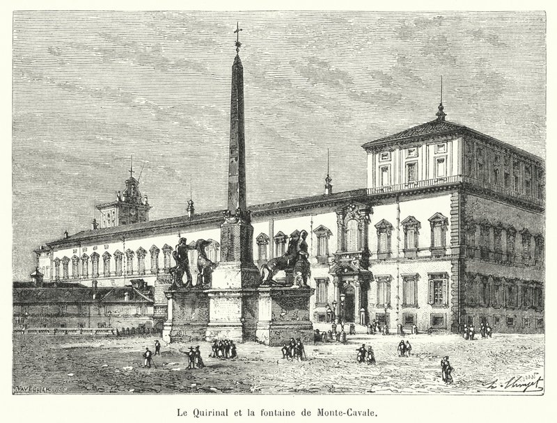 Quirinal 和 Monte-Cavale 喷泉（雕刻） 作者 法语学校