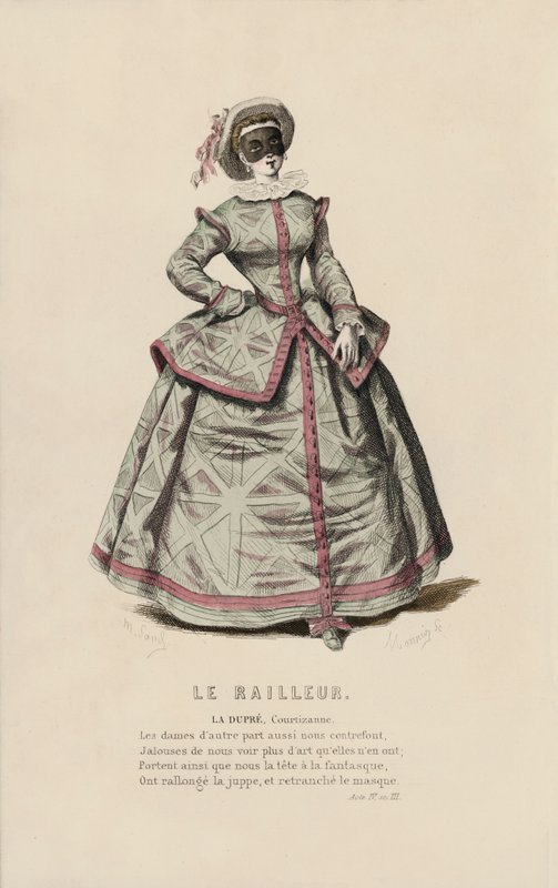 Le Railleur, La Dupre, Courtizanne (彩色雕刻) 作者 法语学校