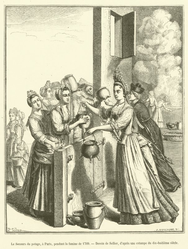 Secours du potage，在1709年饥荒期间在巴黎 作者 法语学校