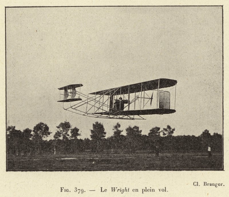 Le Wright en plein vol (engraving) 作者 法语学校