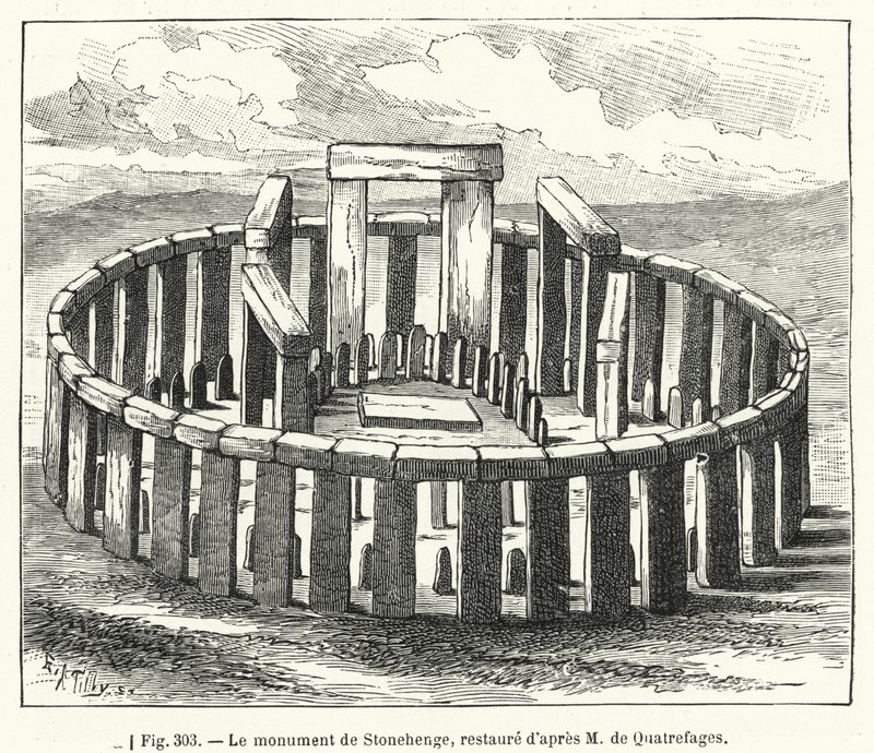 Le monument de Stonehenge, restaure d