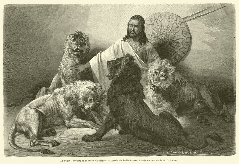 Le negus Theodore II 宫廷礼服（雕刻） 作者 法语学校