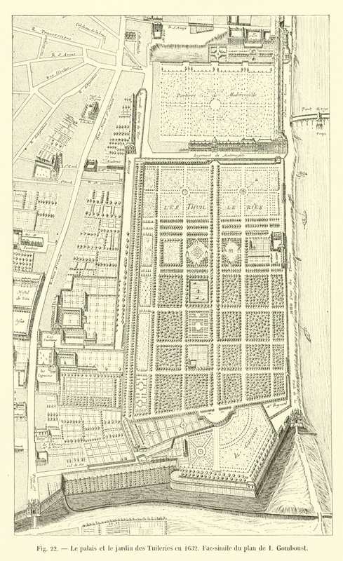 1632年的宫殿和杜乐丽花园，我是Gomboust计划的象征 作者 法语学校