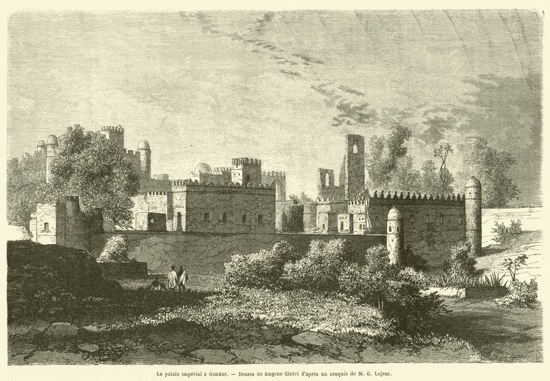 Le palais Imperial a Gondar （雕刻） 作者 法语学校
