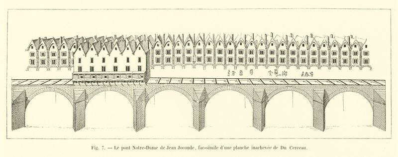 桥梁Notre-Dame de Jean Joconde，fac-simile沙丘未完成的Du Cerceau董事会 作者 法语学校