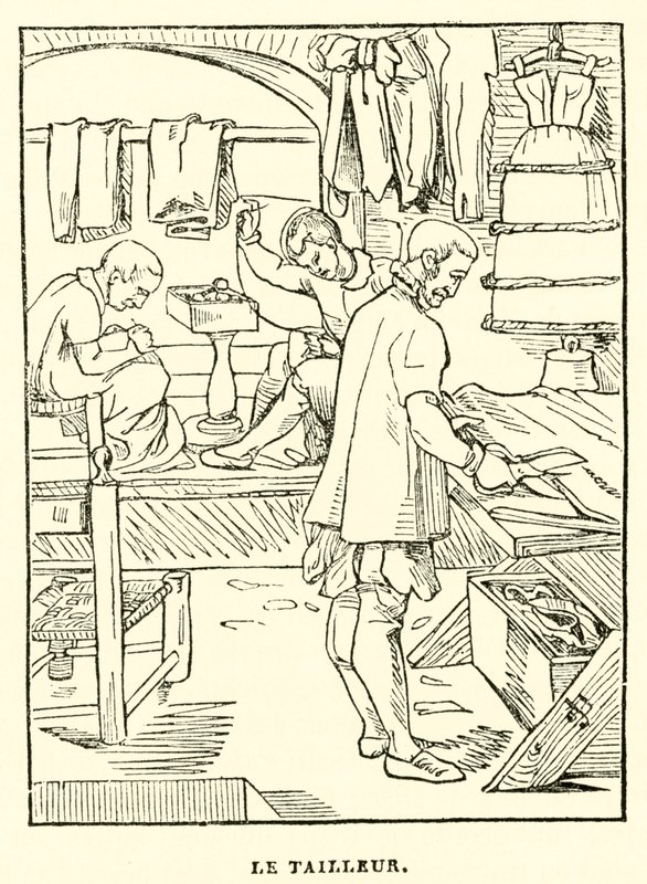 Le tailleur (engraving) 作者 法语学校