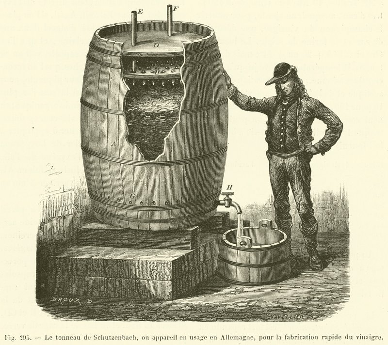 Le tonneau de Schutzenbach, ou appareil en usage en Allemagne, pour la fabrication rapide du vinaigre (engraving) 作者 法语学校