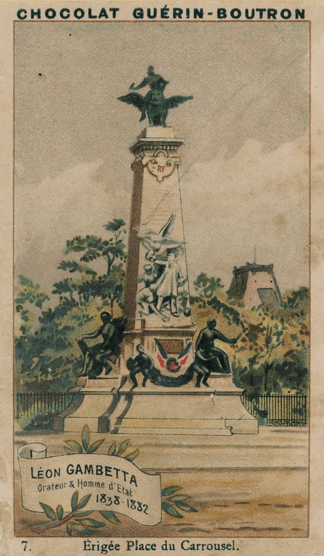 Leon Gambetta，演讲人和政治家，1838-1882，Erigee Place du Carrousel 作者 法语学校