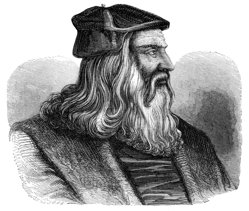 列奥纳多·达·芬奇 (Leonardo Da Vinci) (雕刻) 作者 法语学校