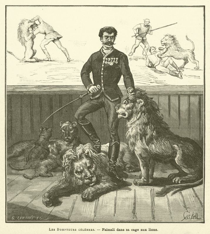 Les Dompteurs Celebres (engraving) 作者 法语学校