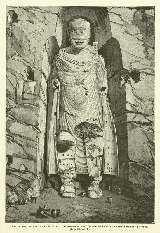 Les Statues Colossales Du Bamian (engraving) 作者 法语学校