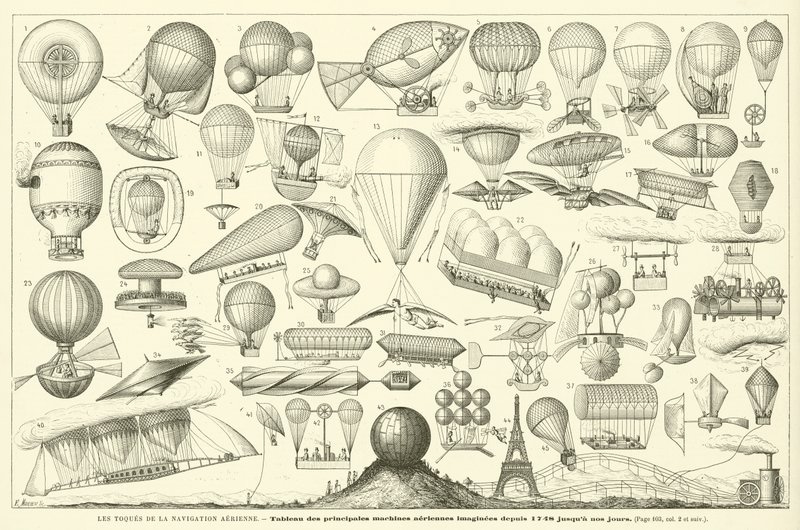 Les Toques De La Navigation Aerienne（雕版印刷）。 作者 法语学校