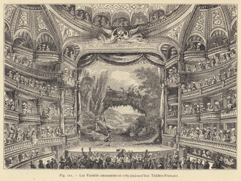 Les Varietes amusantes en 1789, aujourd
