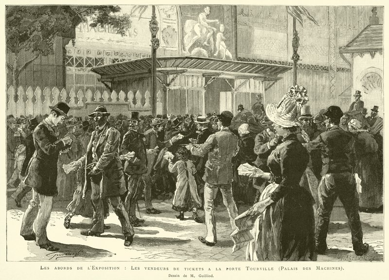 展览周边，Porte Tourville 售票员，Palais des Machines，M Guiliod 绘画（版画） 作者 法语学校
