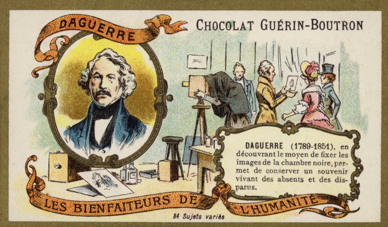 Louis Daguerre, French photography pioneer (chromolitho) 作者 法语学校