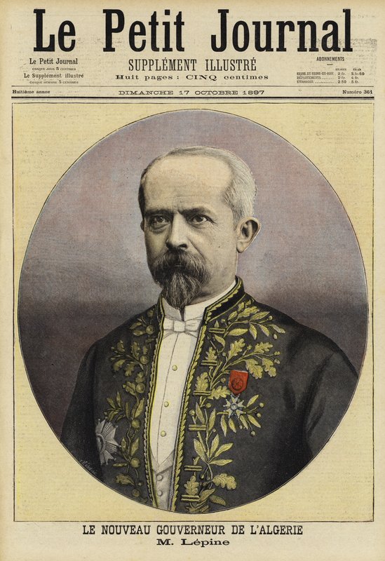 1897年，法国阿尔及利亚新总督路易斯·莱彭（Louis Lepine） 作者 法语学校
