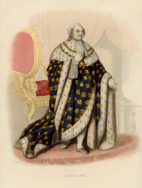 Louis XVI (coloured engraving) 作者 法语学校