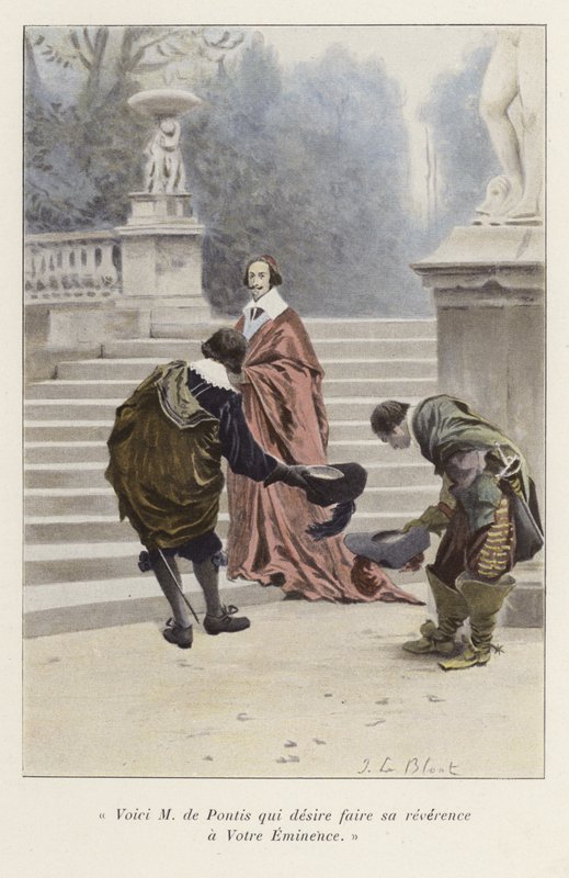 Louis de Pontis被介绍给17世纪红衣主教Richelieu 作者 法语学校