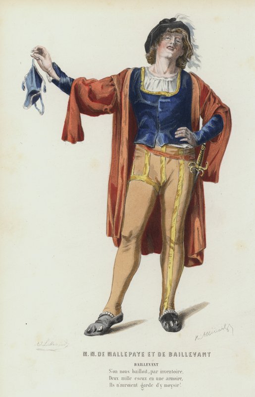M M De Mallepaye Et De Baillevant（彩色雕刻）。 作者 法语学校