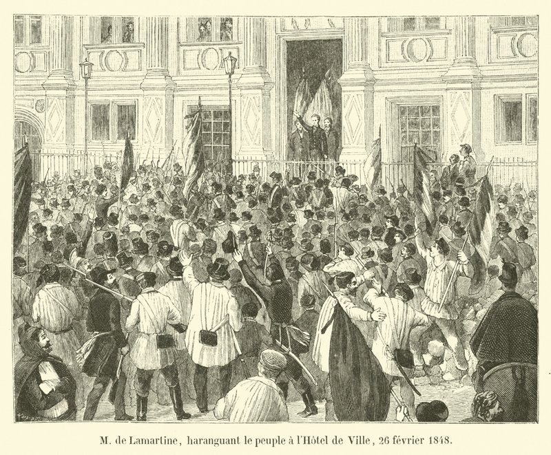 1848年2月26日，M de Lamartine在酒店里为人们带来了欢乐 作者 法语学校