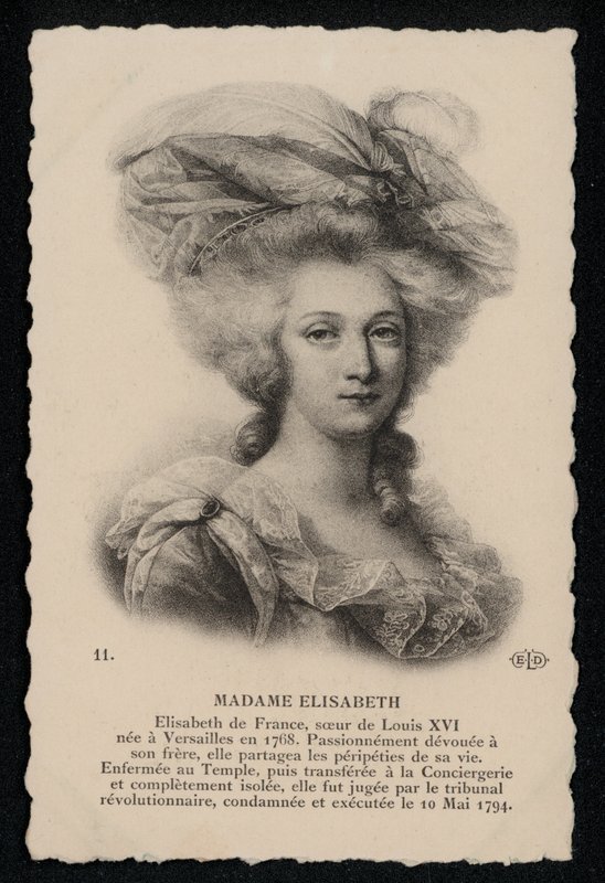 Madame Elisabeth, soeur de Roi Louis XVI (litho) 作者 法语学校