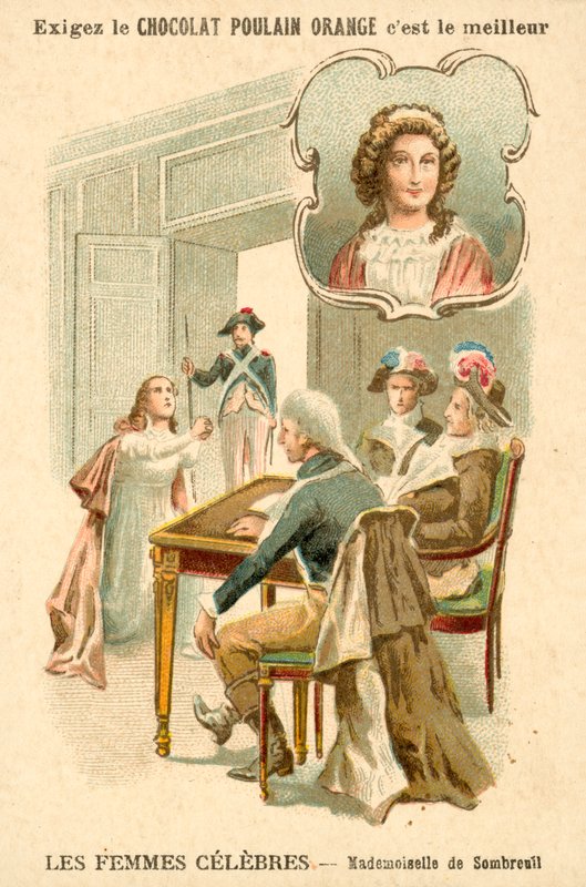 法国大革命时期的桑布勒伊小姐（chromolitho）（Mademoiselle de Sombreuil 作者 法语学校