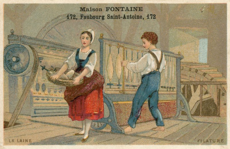 Maison Fontaine外贸卡，羊毛纺 作者 法语学校