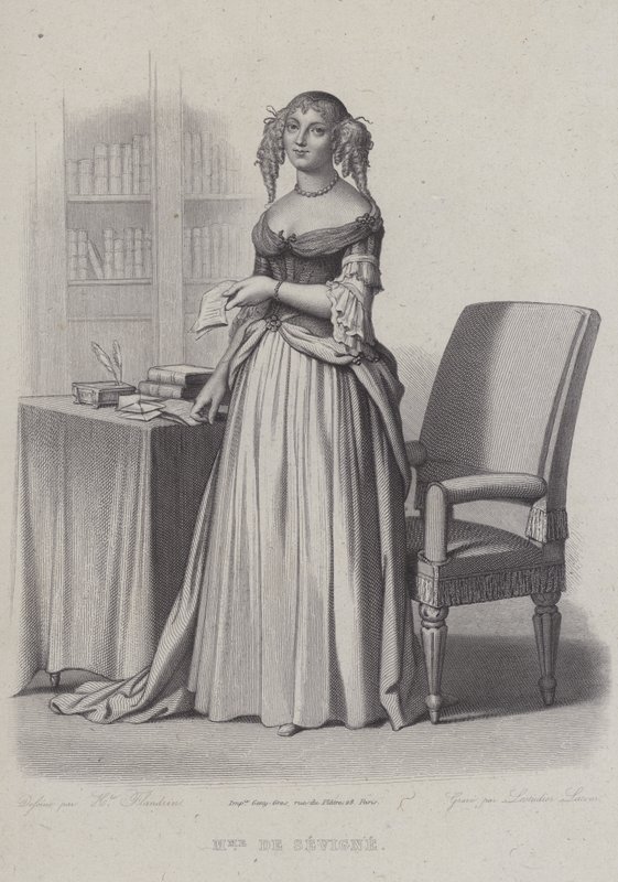 Marie de Rabutin-Chantal，法国作家塞维涅侯爵夫人（版画） 作者 法语学校