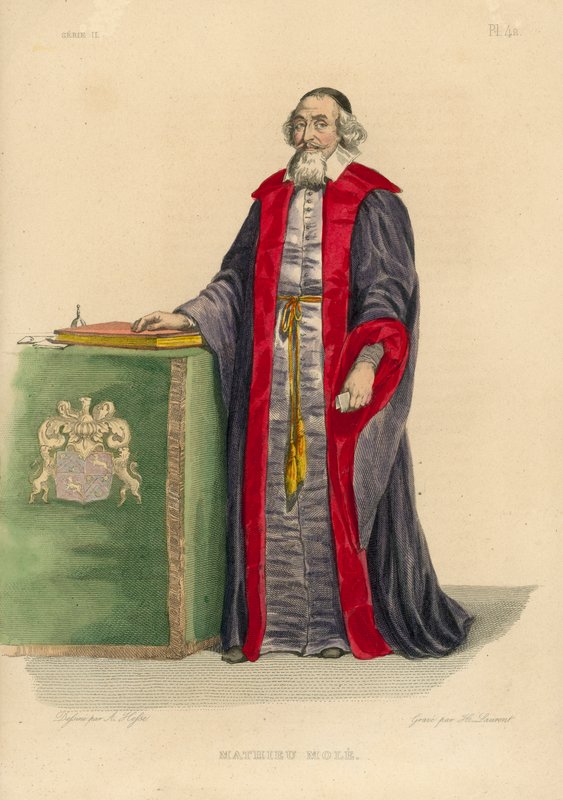 Mathieu Mole (coloured engraving) 作者 法语学校