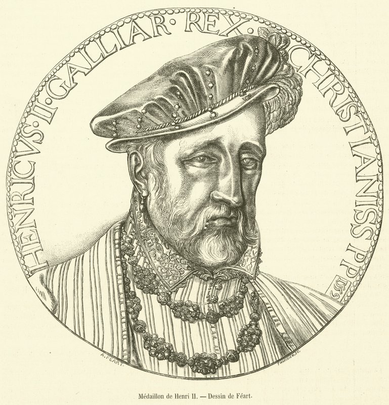 me带LL on的Henri II (engraving) 作者 法语学校
