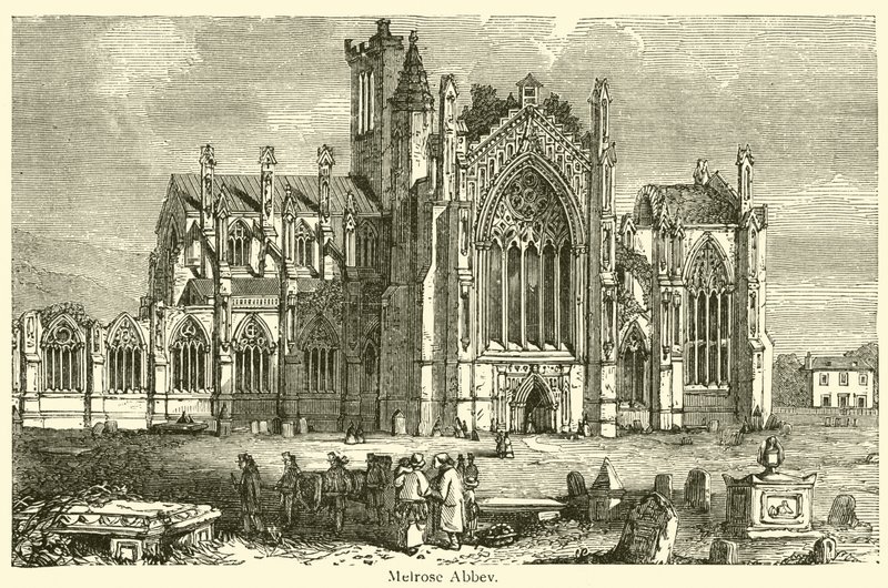 Melrose Abbey (engraving) 作者 法语学校