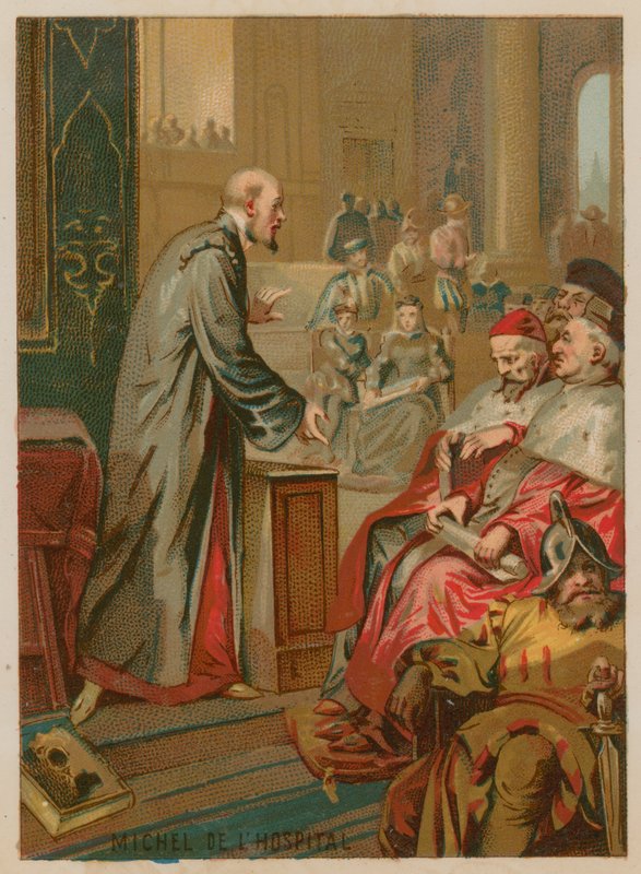Michel de lHopital与庄园将军交谈 作者 法语学校