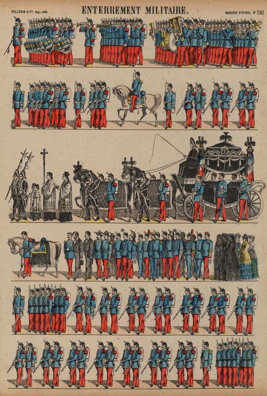 Military funeral (coloured engraving) 作者 法语学校