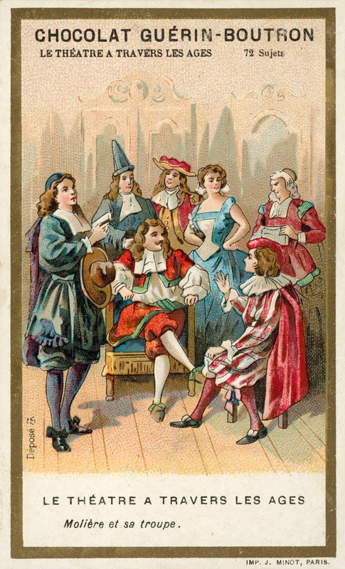 Moliere and his troupe of actors (chromolitho) 作者 法语学校